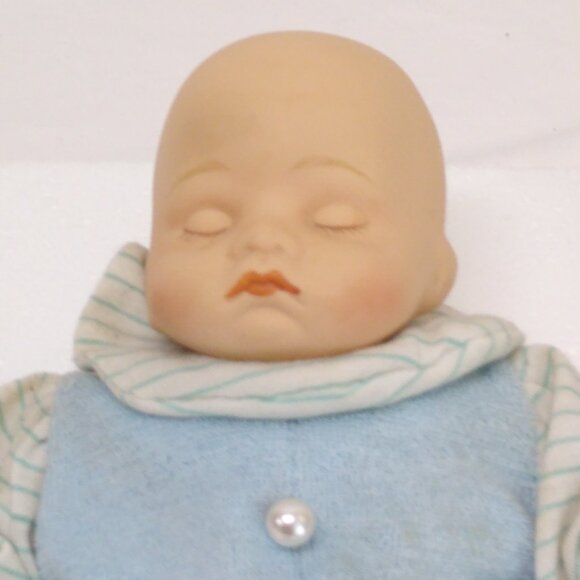 Porcelain Sleeping Baby Dolls Removable Outfits Hats Marked Trademarks Vintage - Picture 4 of 15
